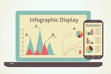 Infographics devices vector