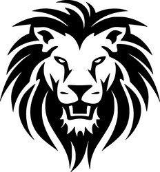 Minimalist Lion Silhouette Vector Image