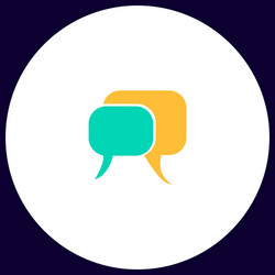 quote text bubble computer symbol vector image