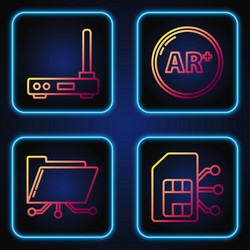 set line sim card folder and lock router wi vector image