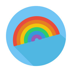 single flat lgbt rainbow icon with long vector