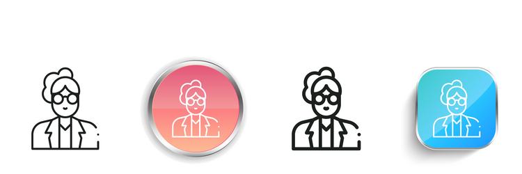 chemist icon thin linear regular and button style vector image