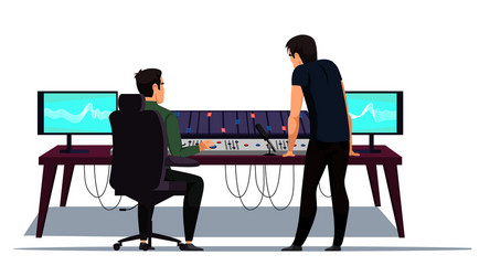 Music Recording Studio Equipment Vector Image