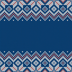 Winter knitted wool sweater pattern vector