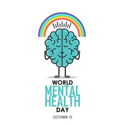 World mental health day background vector