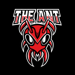 Aggressive Red Ant Mascot Logo Vector Image