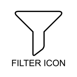 filter button web shape icon flat filtering vector image