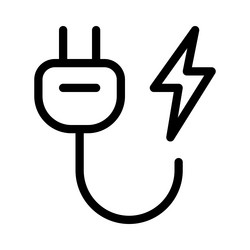 Flash of electricity in a power cable Royalty Free Vector