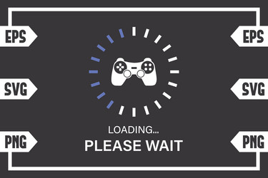 gaming controller loading please wait vector