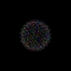 3d framework sphere from lines technology style vector image