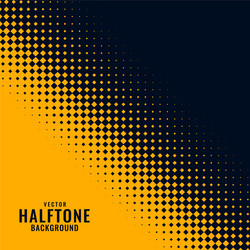 Halftone Pattern - Black & Yellow vector image
