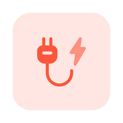 Flash of electricity in a power cable Royalty Free Vector