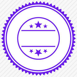 badge seal with empty space button label template vector image