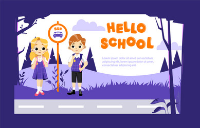 Concept of back to school kids ready study vector