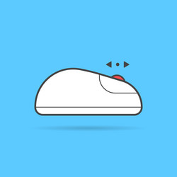 linear up and down scroll white computer mouse vector image
