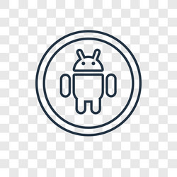 robot concept linear icon isolated on transparent vector image