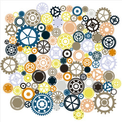 Steampunk gears background Royalty Free Vector Image