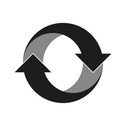 refresh arrows icon sync cycle symbol circular vector image
