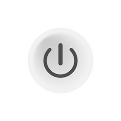 Abstract button with power push icon 3d vector
