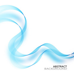 Abstract modern blue wave background with shadow vector