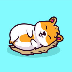 cute little hamster mascot design vector