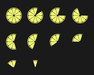 citrus slices orange lemon lime and grapefruit vector