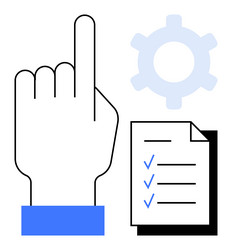 task management and prioritization with checklist vector image