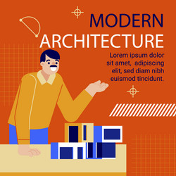 Minimal architecture project posts vector