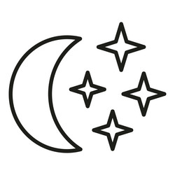 night moon icon outline sleep problem vector