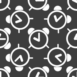alarm clock web icon flat design seamless pattern vector image