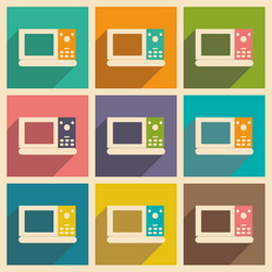 flat with shadow concept and mobile application vector