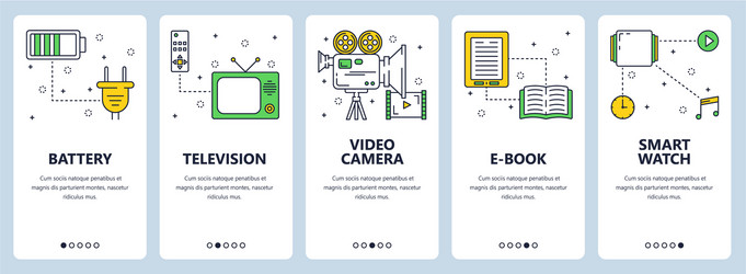 line art web and mobile app template set vector image