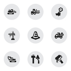 set of 9 editable structure icons includes vector image