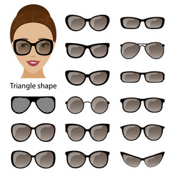 spectacle frames and triangular face vector