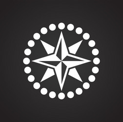 compass icon on background for graphic and web vector image