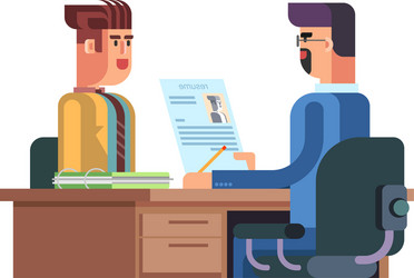 job interview flat design vector