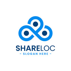 share location logo design template map pointer vector image