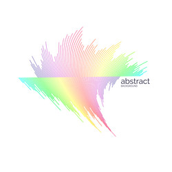 Abstract element with dynamic lines vector