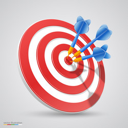 Dart Target with Darts vector