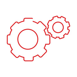 Red pinterest line iconsvg Royalty Free Vector Image