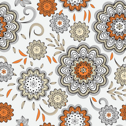 4 seamless vintage floral patterns Royalty Free Vector Image