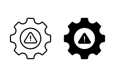 system error icon or not working concept vector image