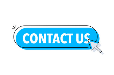 contact us button with cursor pointer click vector image