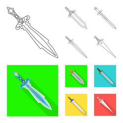 isolated object of game and armor icon collection vector image