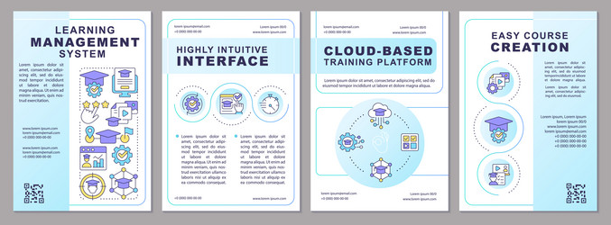 Learning management system brochure template Vector Image