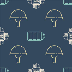 set line processor with microcircuits cpu light vector image