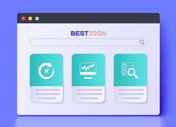 Set monitor with graph chart digital speed meter vector