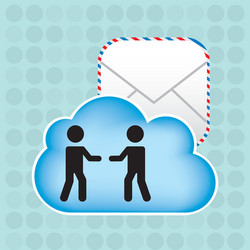 cloud computing design vector image