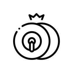 cymbals icon thin linear style design isolated vector image