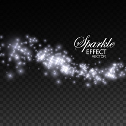 Glittering shiny stream of sparkles vector